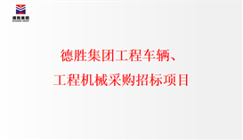 德勝集團(tuán)工程車輛、工程機(jī)械采購招標(biāo)項(xiàng)目