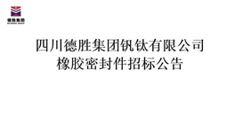 德勝集團(tuán)橡膠密封件招標(biāo)項(xiàng)目